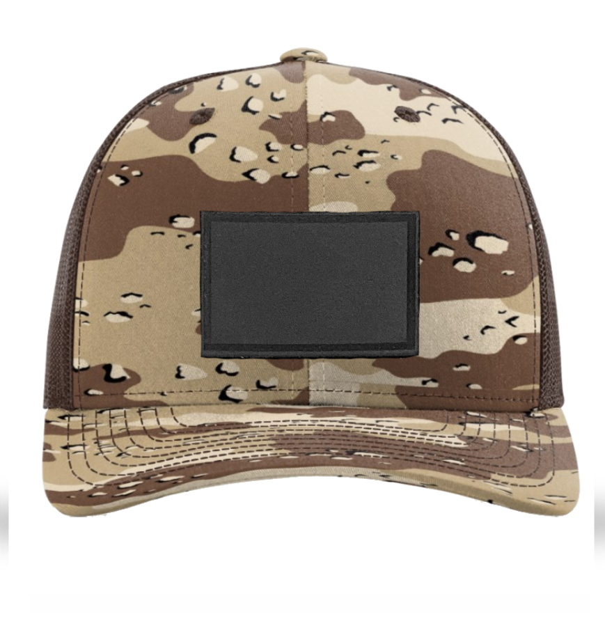 Desert Camo/ Brown Richardson Leather Patch Trucker Hat