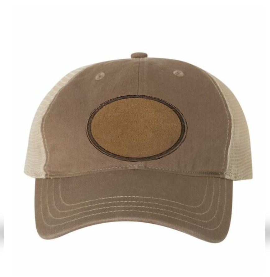 Driftwood/ Khaki Richardson Leather Patch Soft Cap