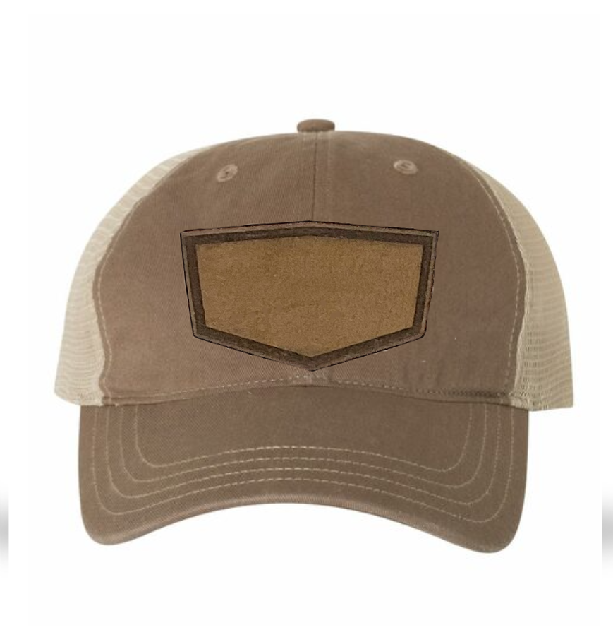 Driftwood/ Khaki Richardson Leather Patch Soft Cap