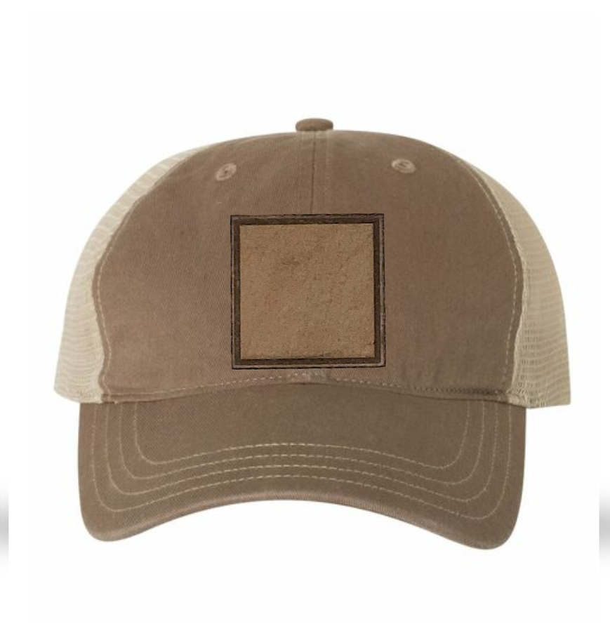 Driftwood/ Khaki Richardson Leather Patch Soft Cap