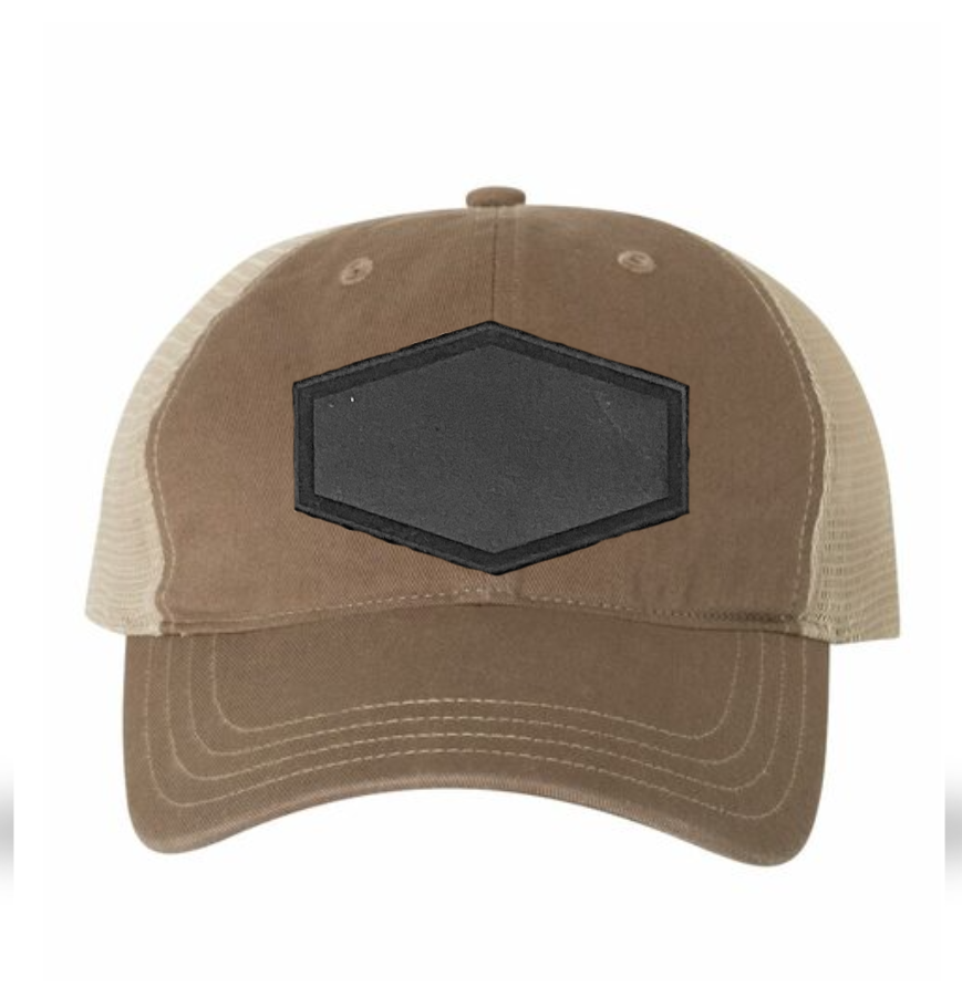 Driftwood/ Khaki Richardson Leather Patch Soft Cap