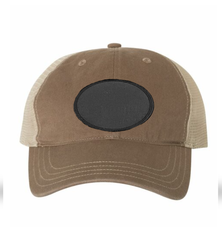 Driftwood/ Khaki Richardson Leather Patch Soft Cap