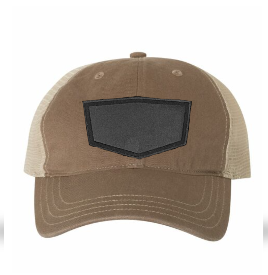 Driftwood/ Khaki Richardson Leather Patch Soft Cap