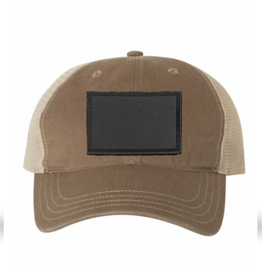 Driftwood/ Khaki Richardson Leather Patch Soft Cap