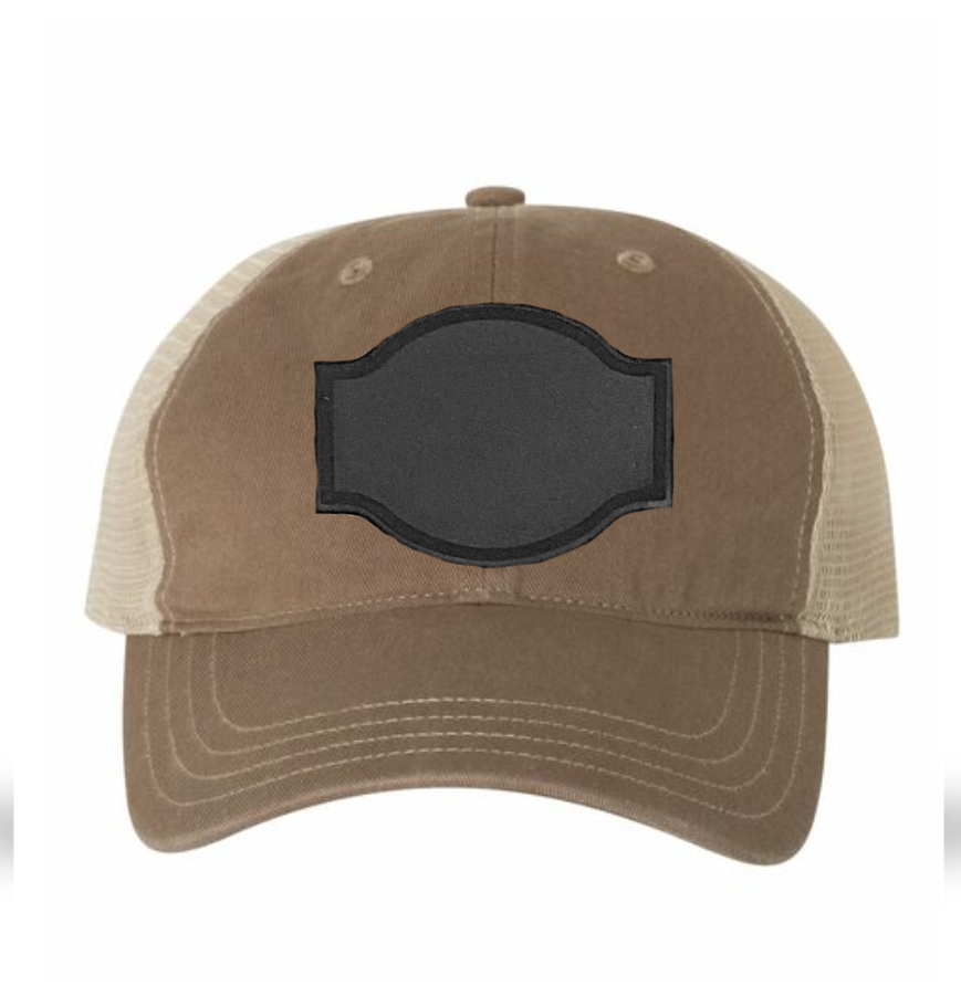 Driftwood/ Khaki Richardson Leather Patch Soft Cap