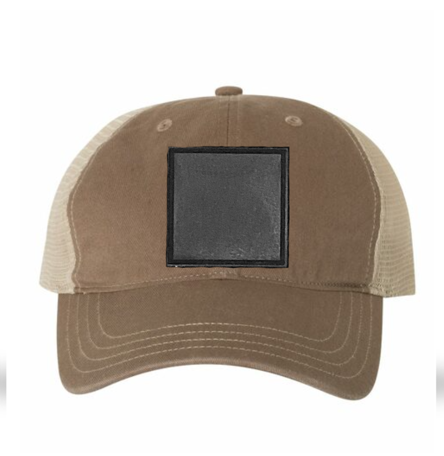 Driftwood/ Khaki Richardson Leather Patch Soft Cap