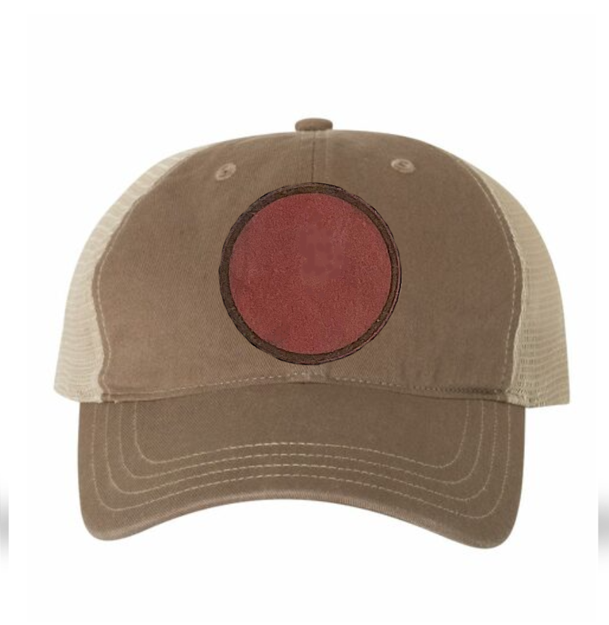 Driftwood/ Khaki Richardson Leather Patch Soft Cap