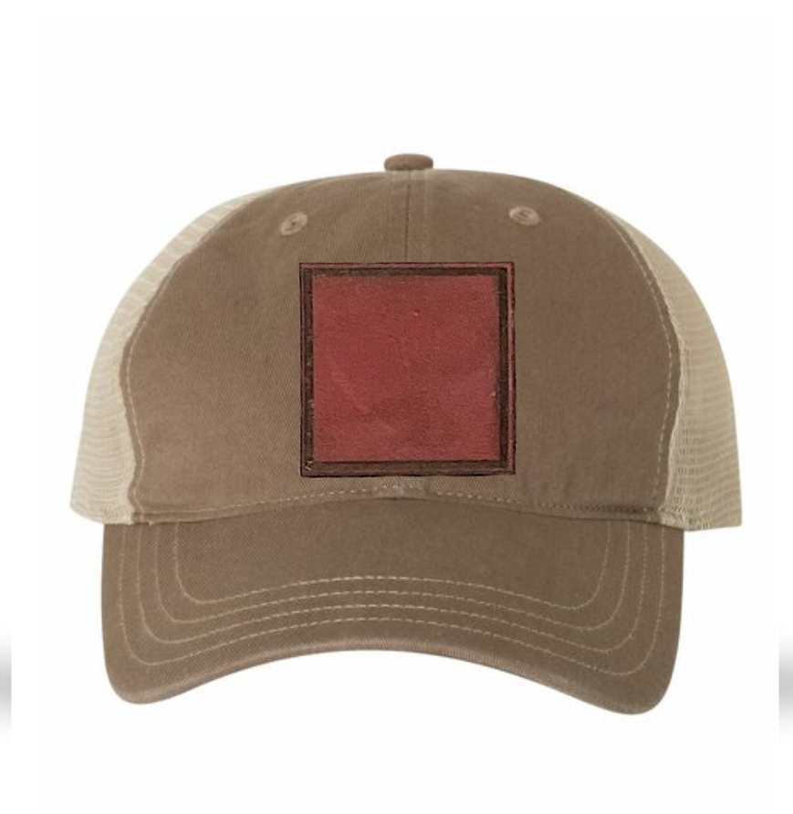 Driftwood/ Khaki Richardson Leather Patch Soft Cap