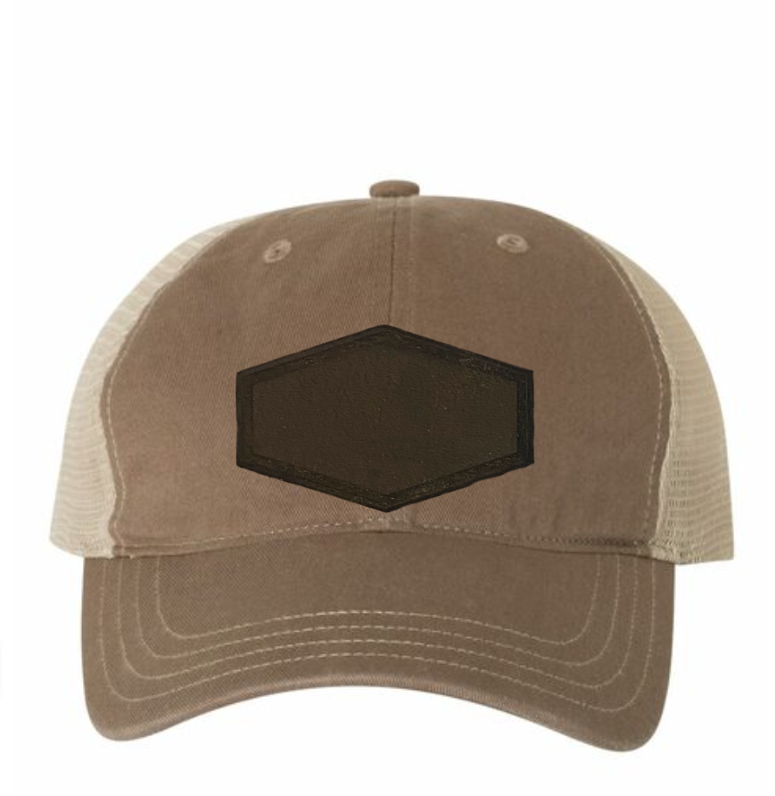 Driftwood/ Khaki Richardson Leather Patch Soft Cap