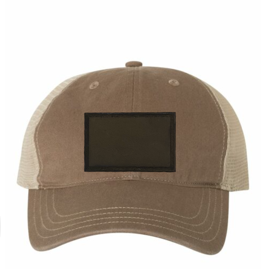 Driftwood/ Khaki Richardson Leather Patch Soft Cap