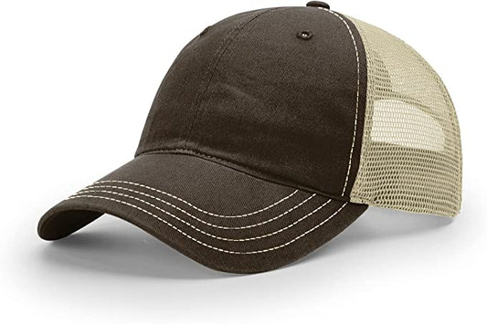 Brown/ Khaki Richardson Leather Patch Soft Cap