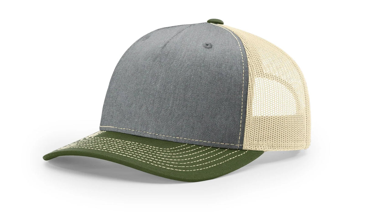 Richardson 112 Tri-Colors Leather Patch Trucker Hat