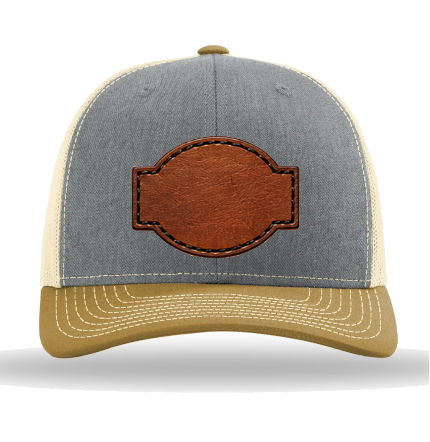 Richardson 112 Tri-Colors Leather Patch Trucker Hat