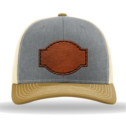 Richardson 112 Tri-Colors Leather Patch Trucker Hat