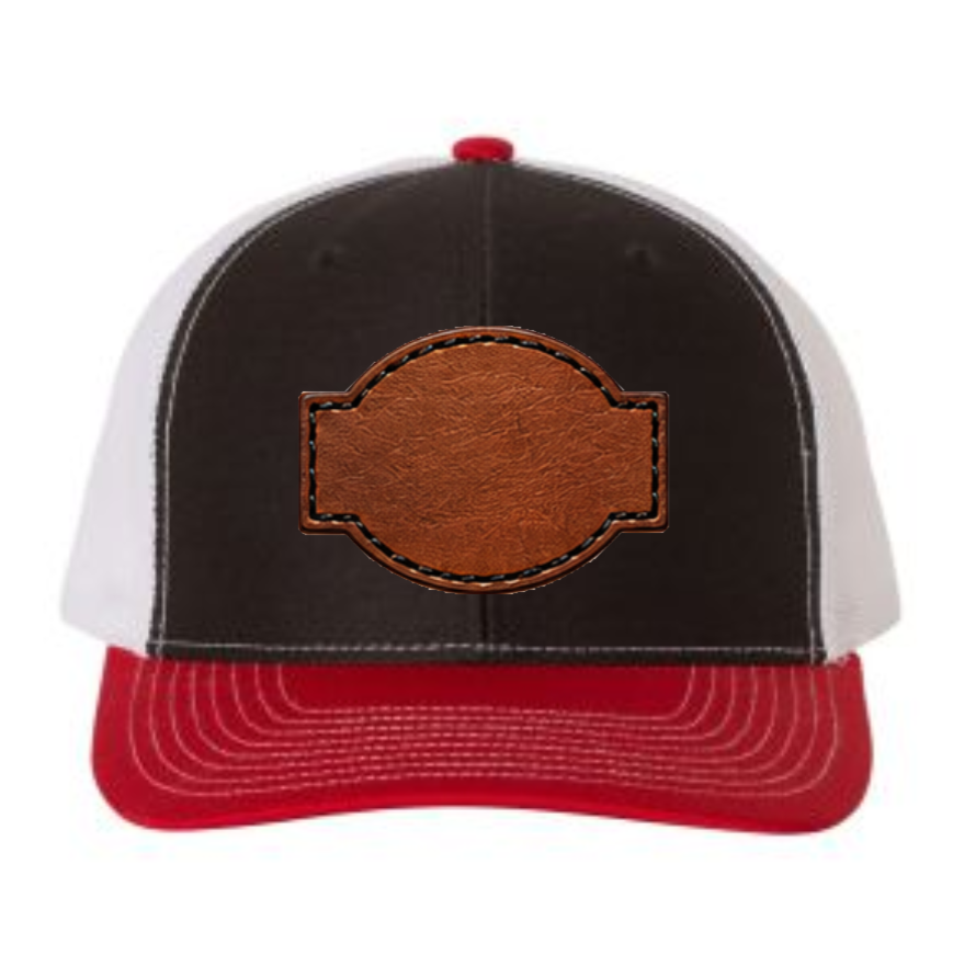 Richardson 112 Tri-Colors Leather Patch Trucker Hat