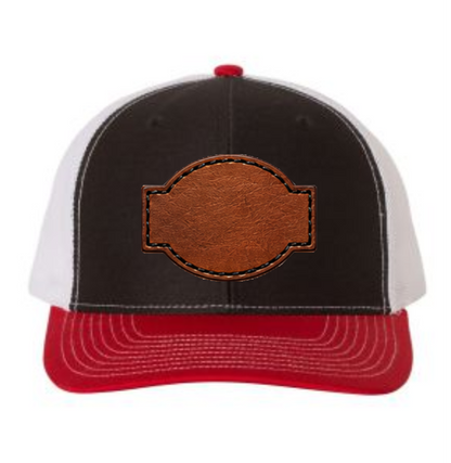 Richardson 112 Tri-Colors Leather Patch Trucker Hat