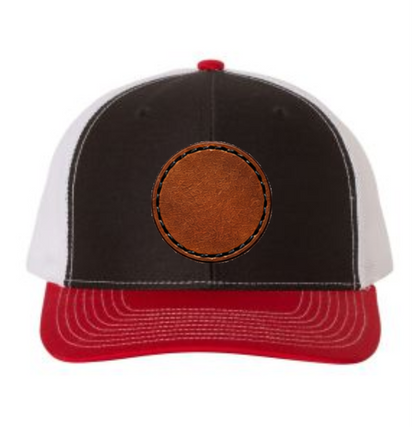Richardson 112 Tri-Colors Leather Patch Trucker Hat