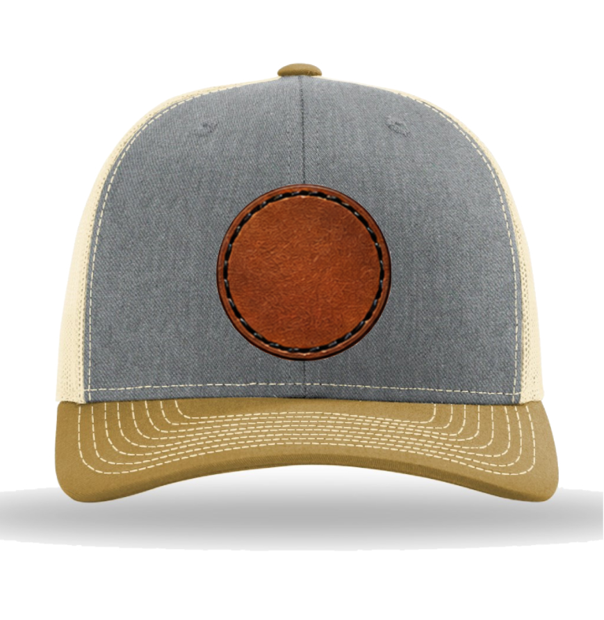 Richardson 112 Tri-Colors Leather Patch Trucker Hat