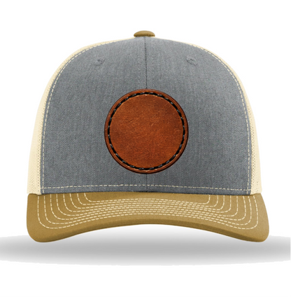 Richardson 112 Tri-Colors Leather Patch Trucker Hat