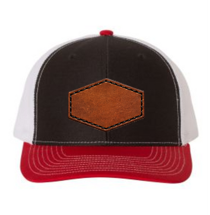 Richardson 112 Tri-Colors Leather Patch Trucker Hat