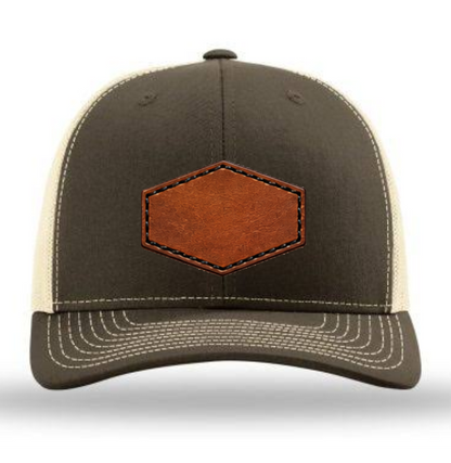 Richardson 112 Colors Leather Patch Trucker Hat