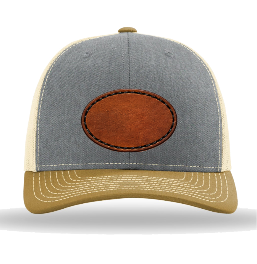 Richardson 112 Tri-Colors Leather Patch Trucker Hat
