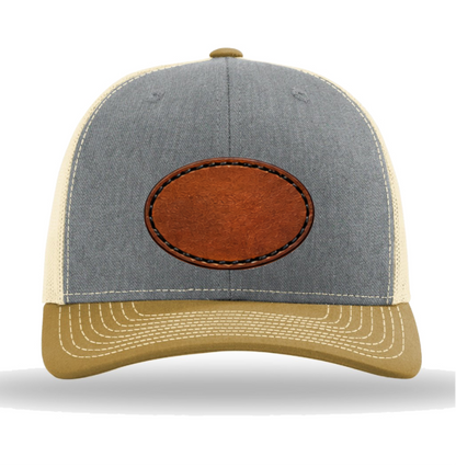 Richardson 112 Tri-Colors Leather Patch Trucker Hat