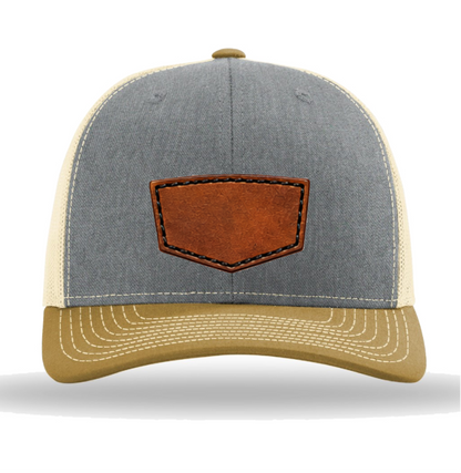 Richardson 112 Tri-Colors Leather Patch Trucker Hat
