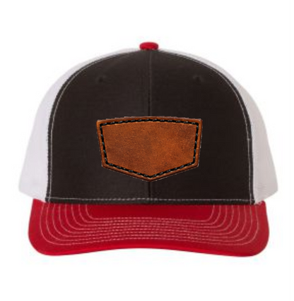 Richardson 112 Tri-Colors Leather Patch Trucker Hat