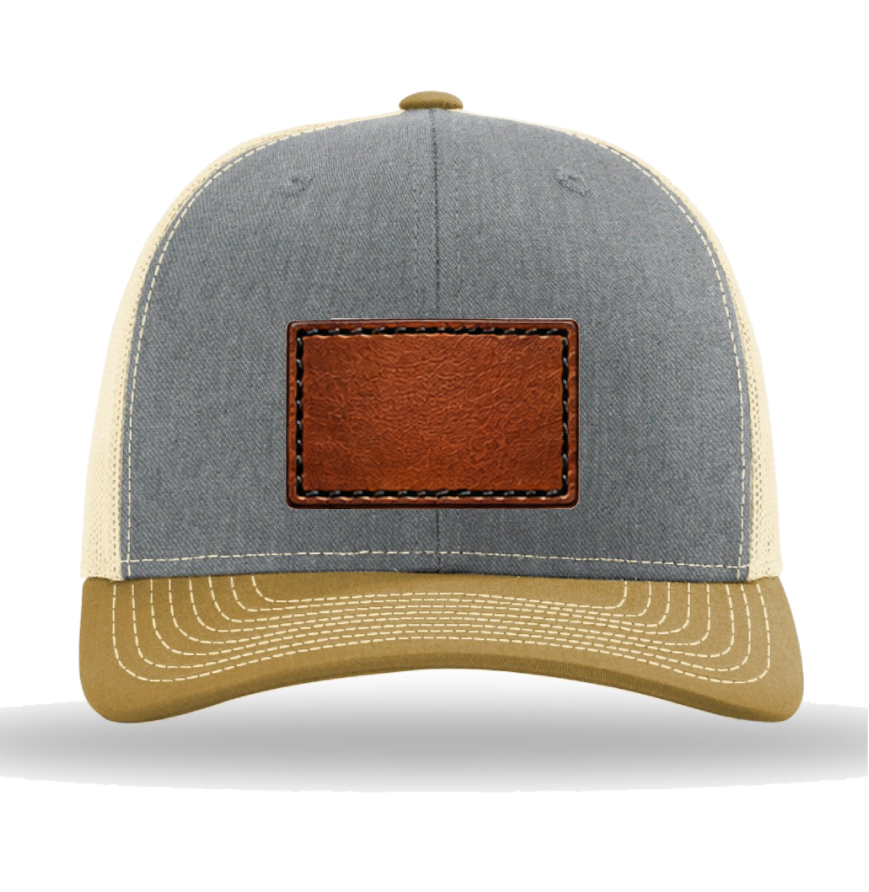 Richardson 112 Tri-Colors Leather Patch Trucker Hat