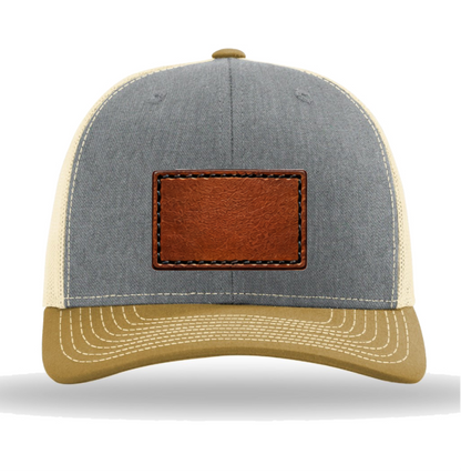 Richardson 112 Tri-Colors Leather Patch Trucker Hat