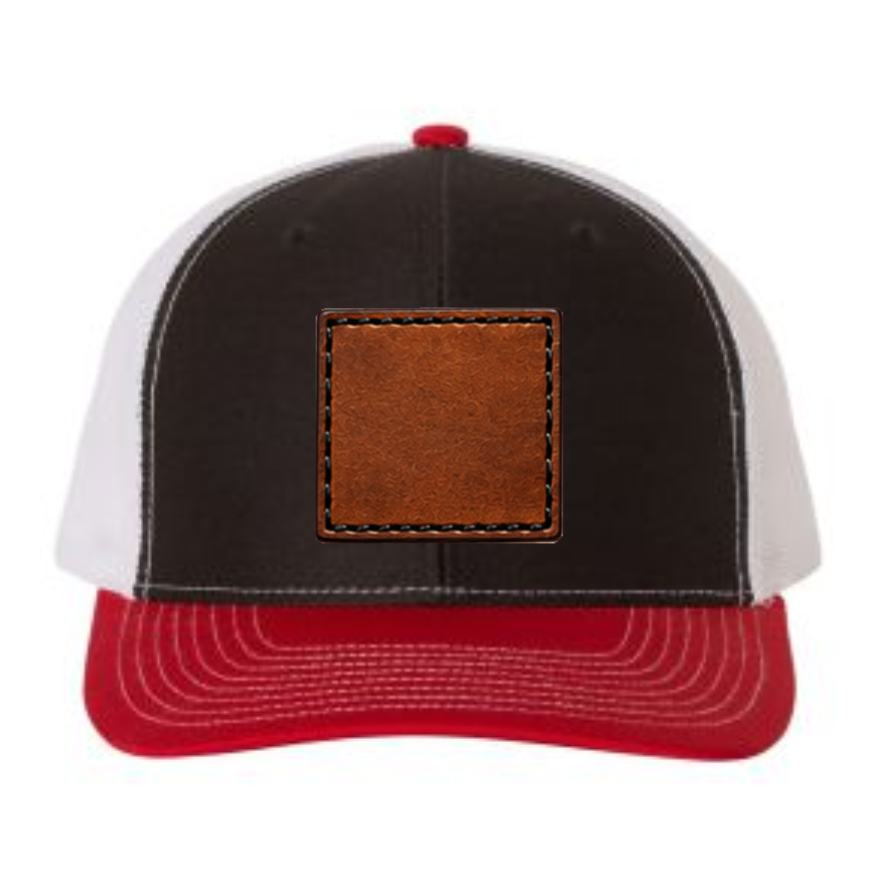 Richardson 112 Tri-Colors Leather Patch Trucker Hat