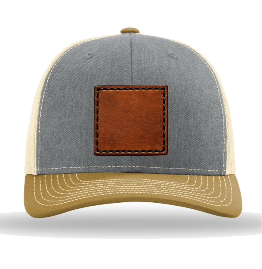 Richardson 112 Tri-Colors Leather Patch Trucker Hat