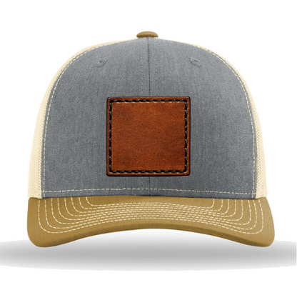 Richardson 112 Tri-Colors Leather Patch Trucker Hat