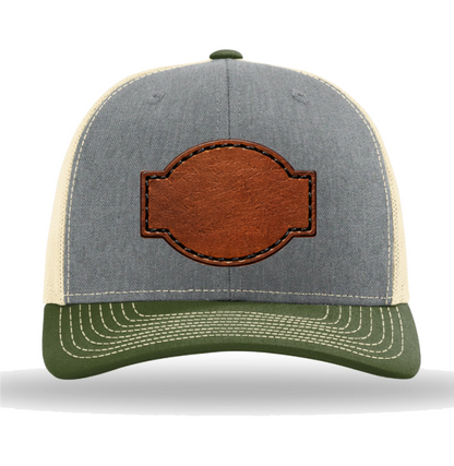 Richardson 112 Tri-Colors Leather Patch Trucker Hat