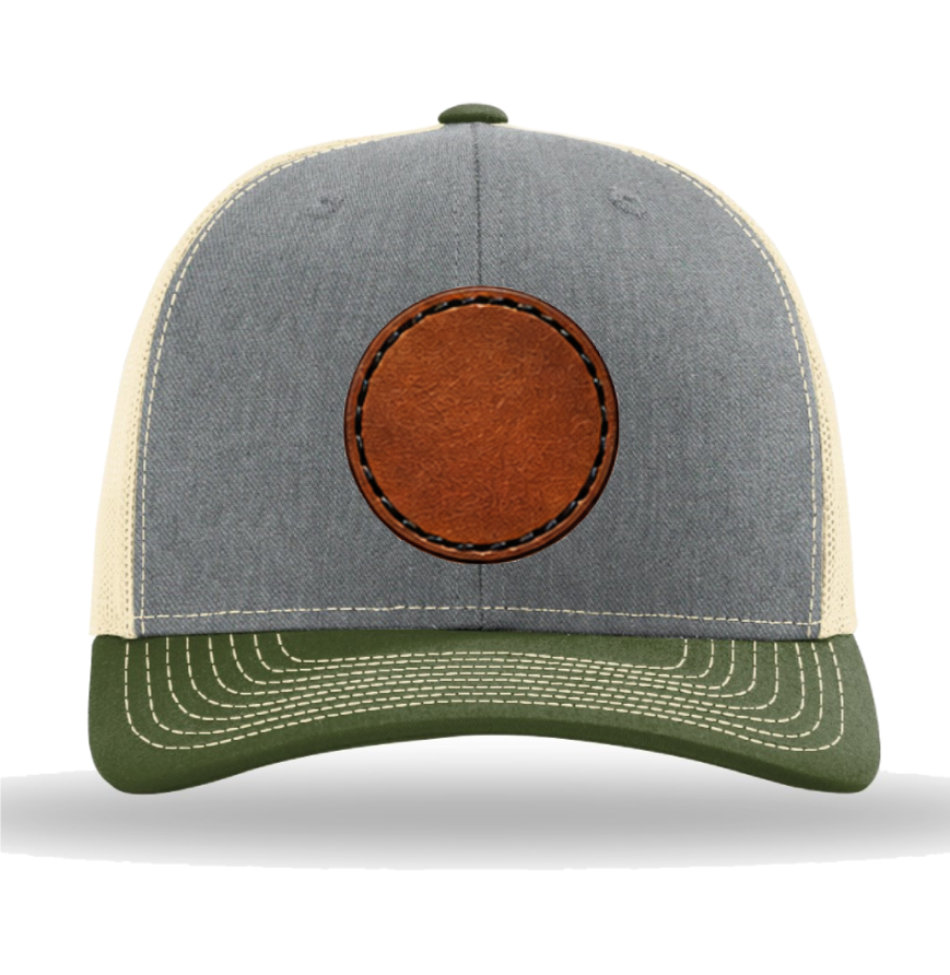 Richardson 112 Tri-Colors Leather Patch Trucker Hat
