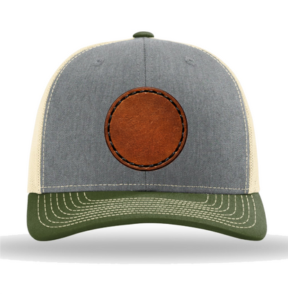 Richardson 112 Tri-Colors Leather Patch Trucker Hat