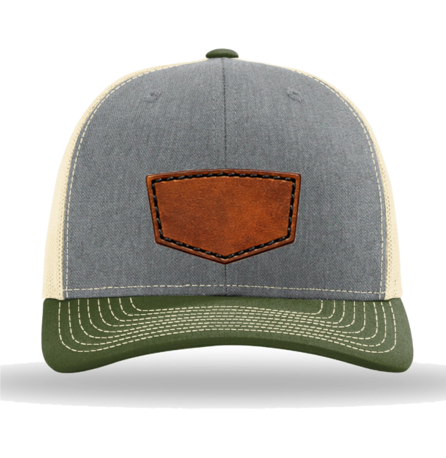 Richardson 112 Tri-Colors Leather Patch Trucker Hat