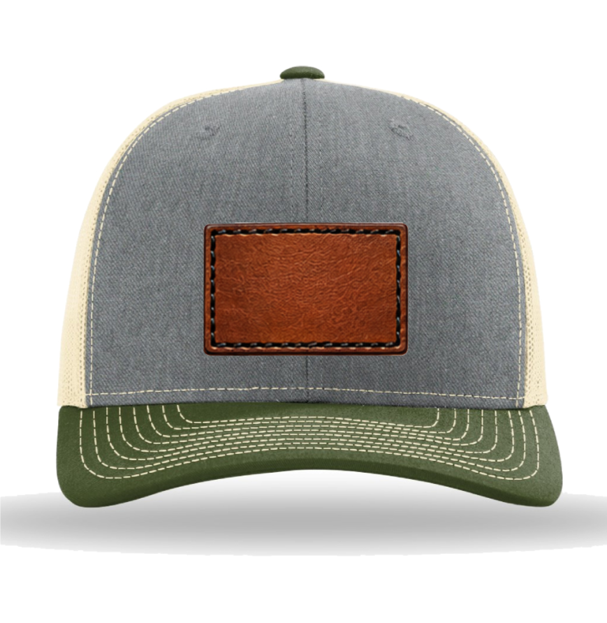 Richardson 112 Tri-Colors Leather Patch Trucker Hat