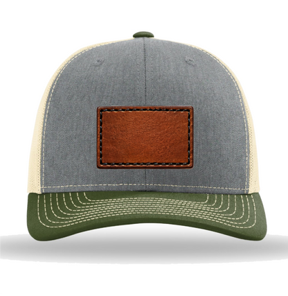 Richardson 112 Tri-Colors Leather Patch Trucker Hat