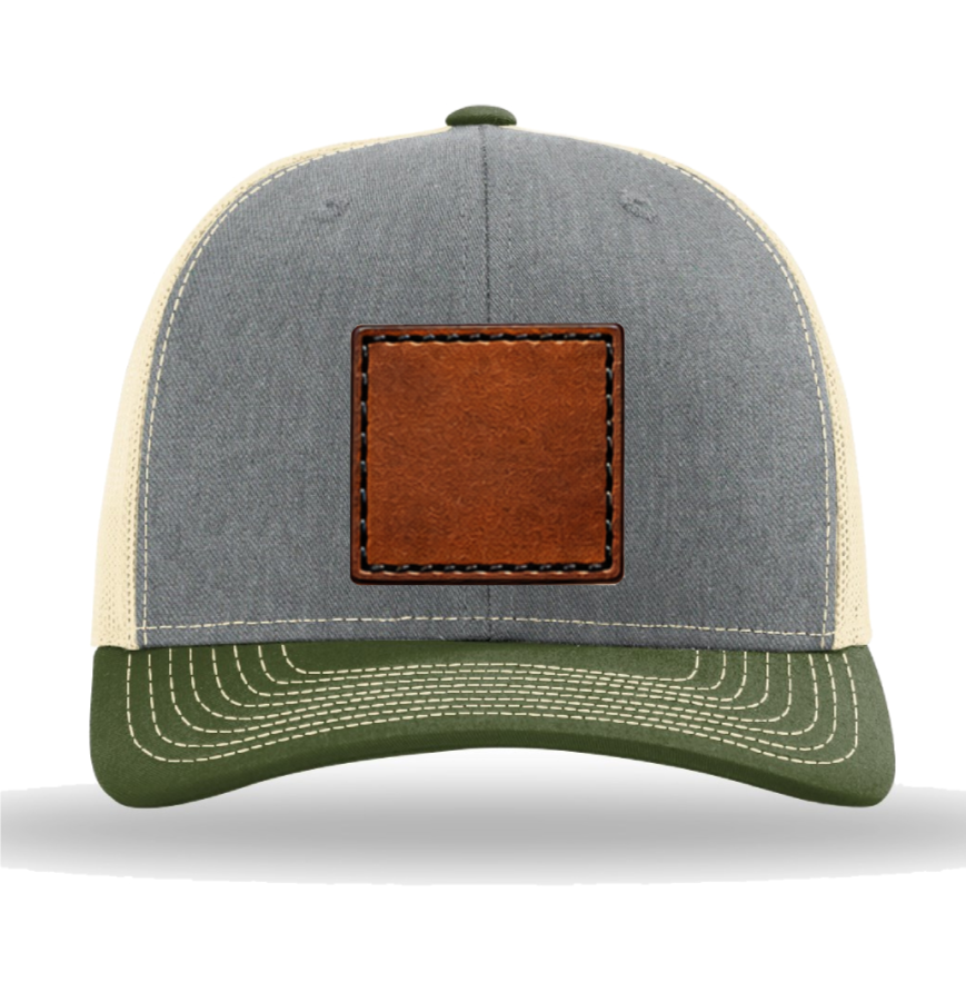 Richardson 112 Tri-Colors Leather Patch Trucker Hat