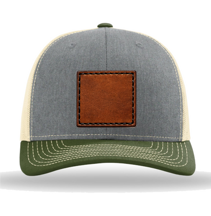 Richardson 112 Tri-Colors Leather Patch Trucker Hat