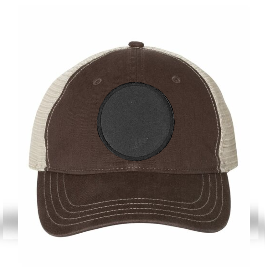 Brown/ Khaki Richardson Leather Patch Soft Cap