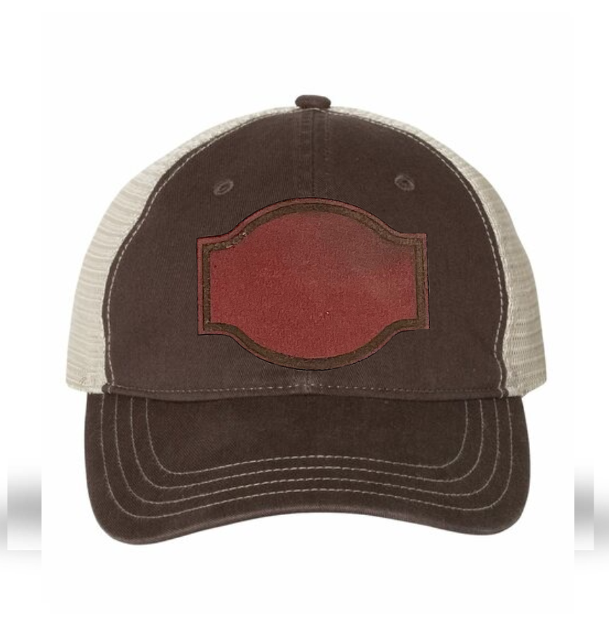 Brown/ Khaki Richardson Leather Patch Soft Cap