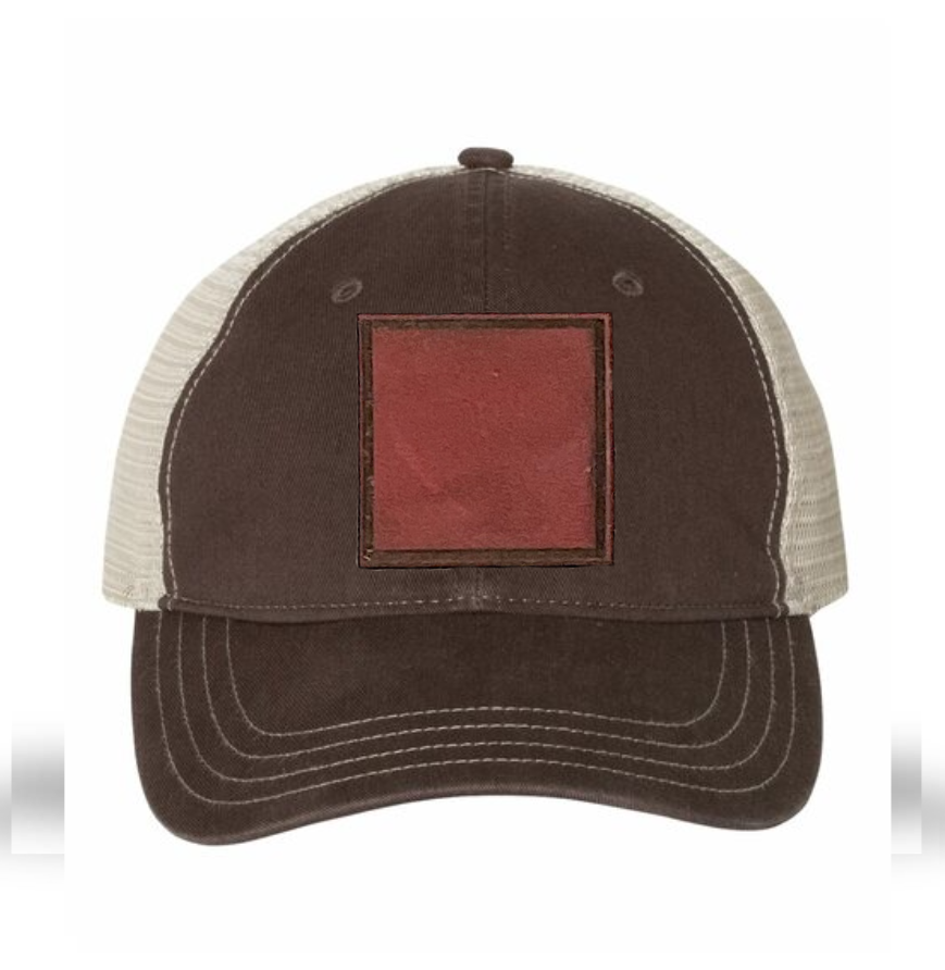 Brown/ Khaki Richardson Leather Patch Soft Cap