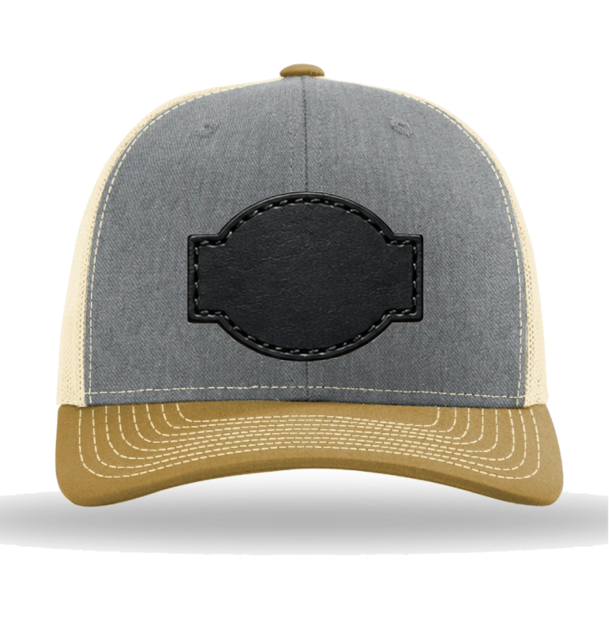 Richardson 112 Tri-Colors Leather Patch Trucker Hat