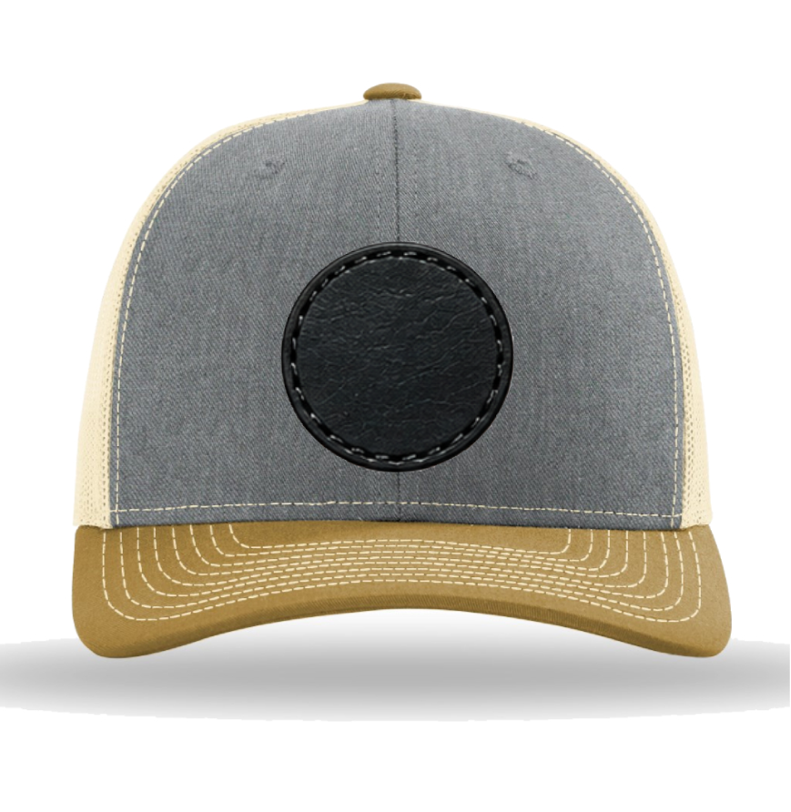 Richardson 112 Tri-Colors Leather Patch Trucker Hat