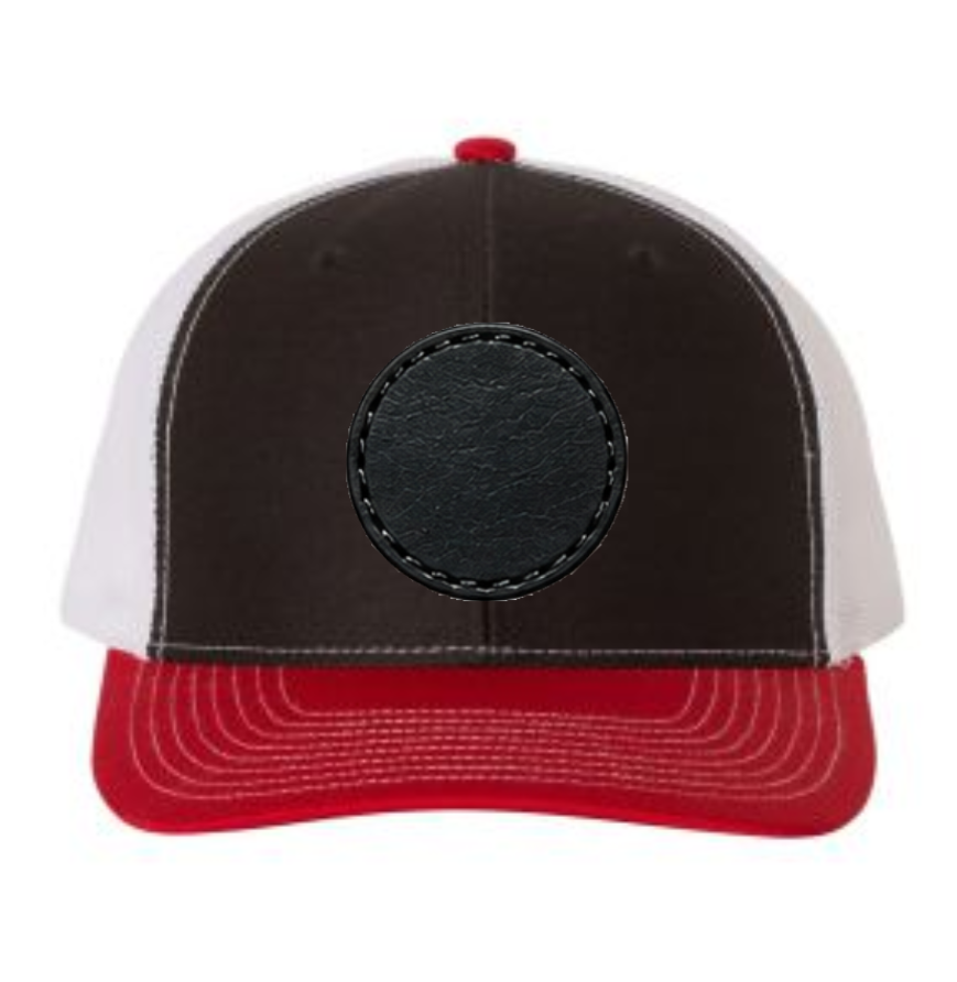 Richardson 112 Tri-Colors Leather Patch Trucker Hat
