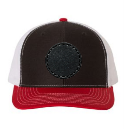 Richardson 112 Tri-Colors Leather Patch Trucker Hat