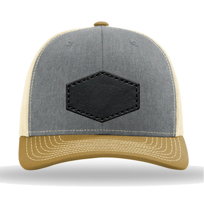 Richardson 112 Tri-Colors Leather Patch Trucker Hat